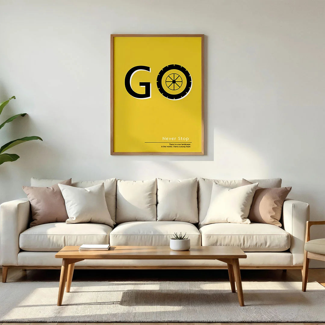 Go Never Stop – Bold Motivational Wall Art Poster