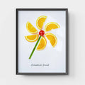 Creative Fruit Flower – Orange Slice Wall Art Poster