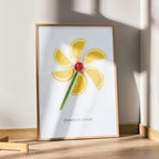 Creative Fruit Flower – Orange Slice Wall Art Poster