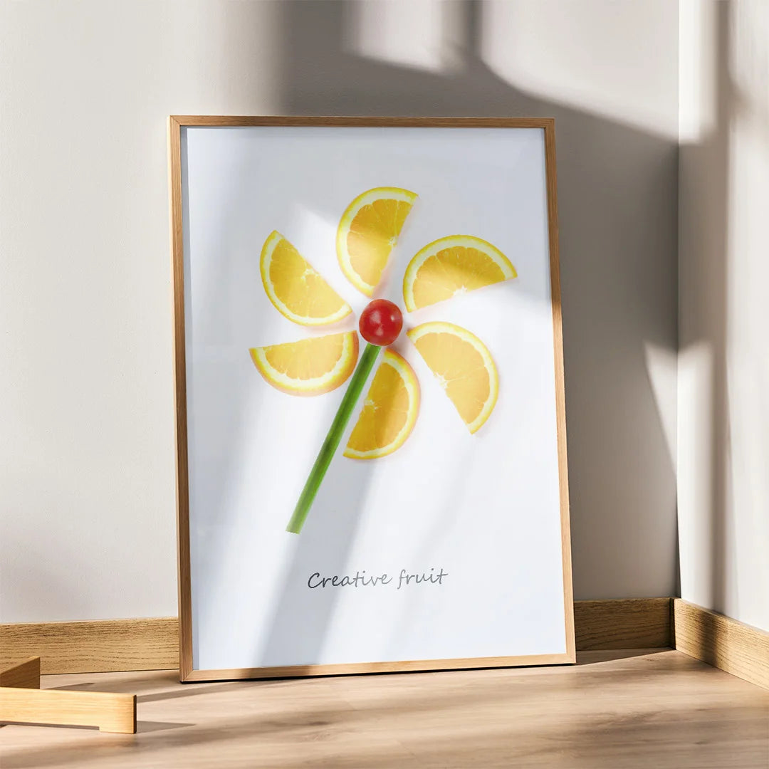 Creative Fruit Flower – Orange Slice Wall Art Poster