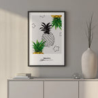 Pineapple Sketch – Modern Tropical Minimal Wall Art