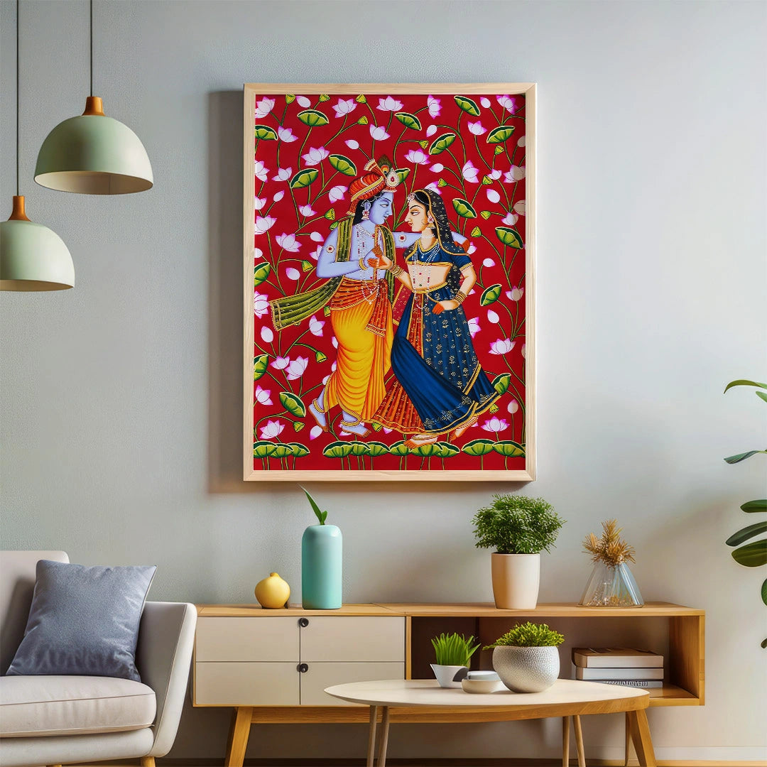 Radha Krishna in Lotus Garden