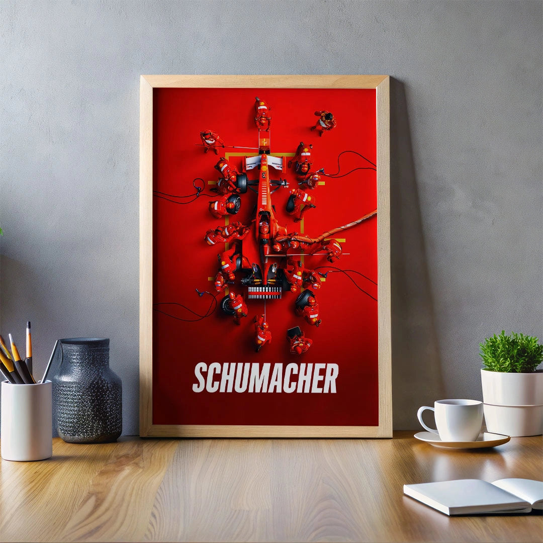 Schumacher – Formula 1 Racing Icon Poster