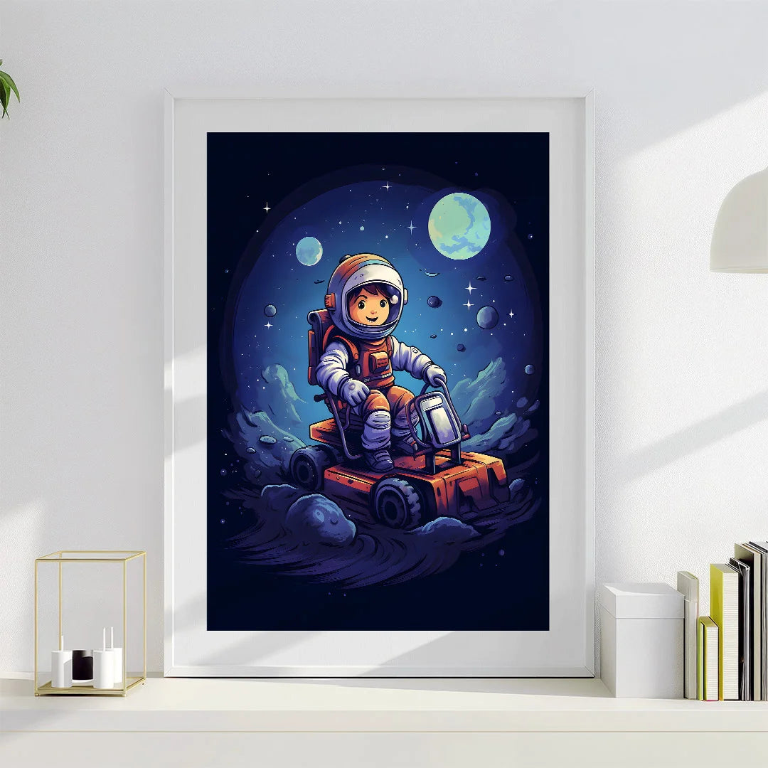 Little Astronaut Adventure – Space Kids Wall Art Poster