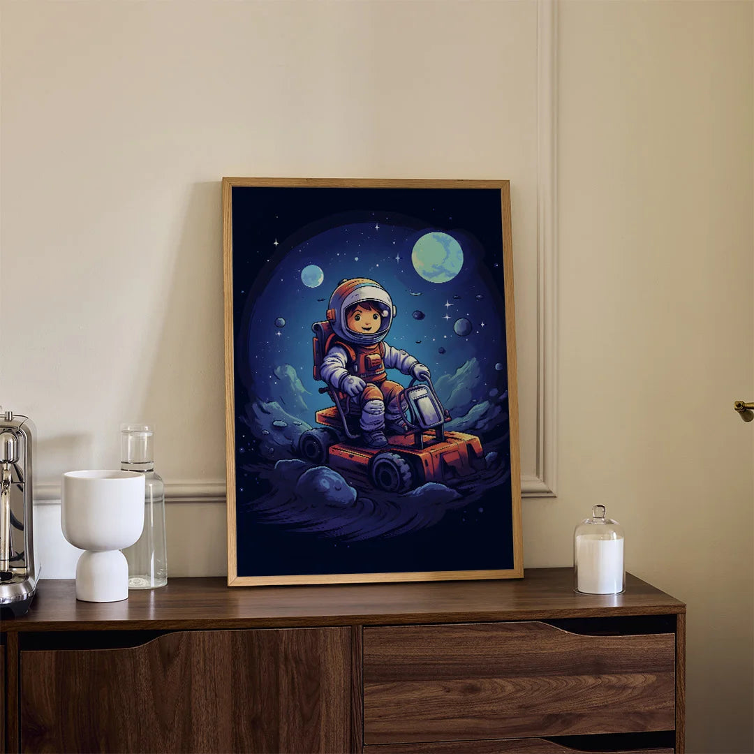 Little Astronaut Adventure – Space Kids Wall Art Poster