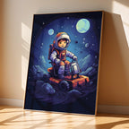 Little Astronaut Adventure – Space Kids Wall Art Poster