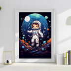 Little Space Explorer – Astronaut Kids Wall Art Poster