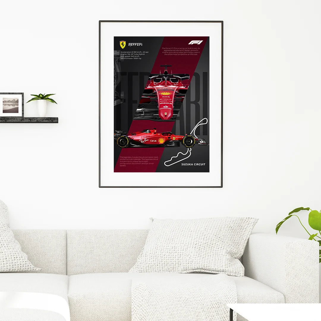 Ferrari F1 Suzuka Circuit Poster