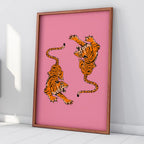 Dancing Tigers – Pop Art Print
