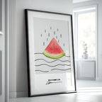 Watermelon Slice – Minimalist Watercolor Wall Art