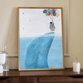 Whale & Balloon Adventure – Dreamy Kids Wall Art Poster