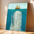Giant Whale & Ship
