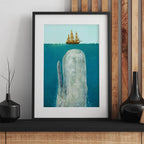 Giant Whale & Ship