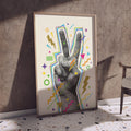 Victory Hand – Abstract Pop Art
