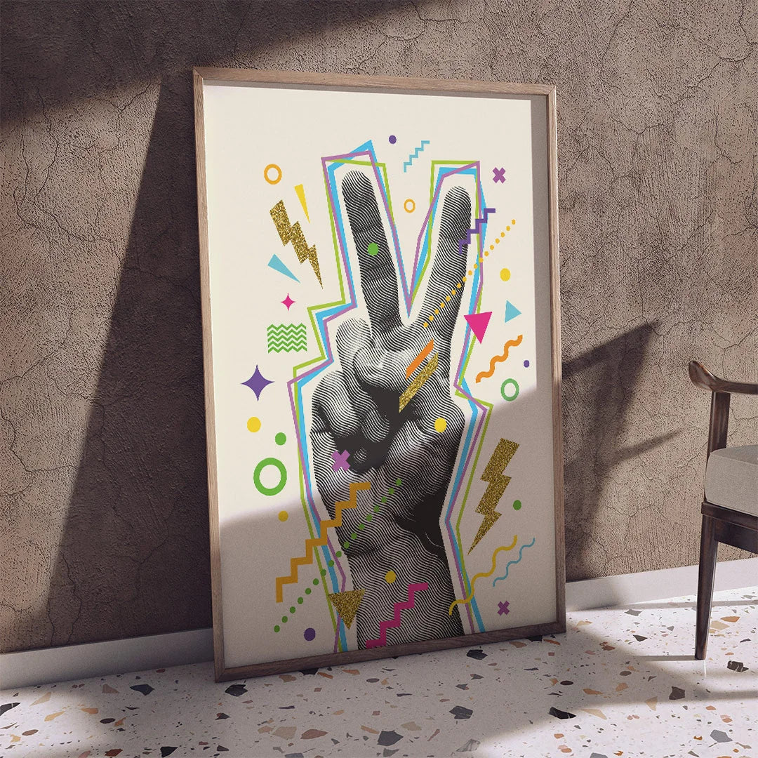 Victory Hand – Abstract Pop Art