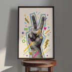 Victory Hand – Abstract Pop Art