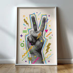 Victory Hand – Abstract Pop Art