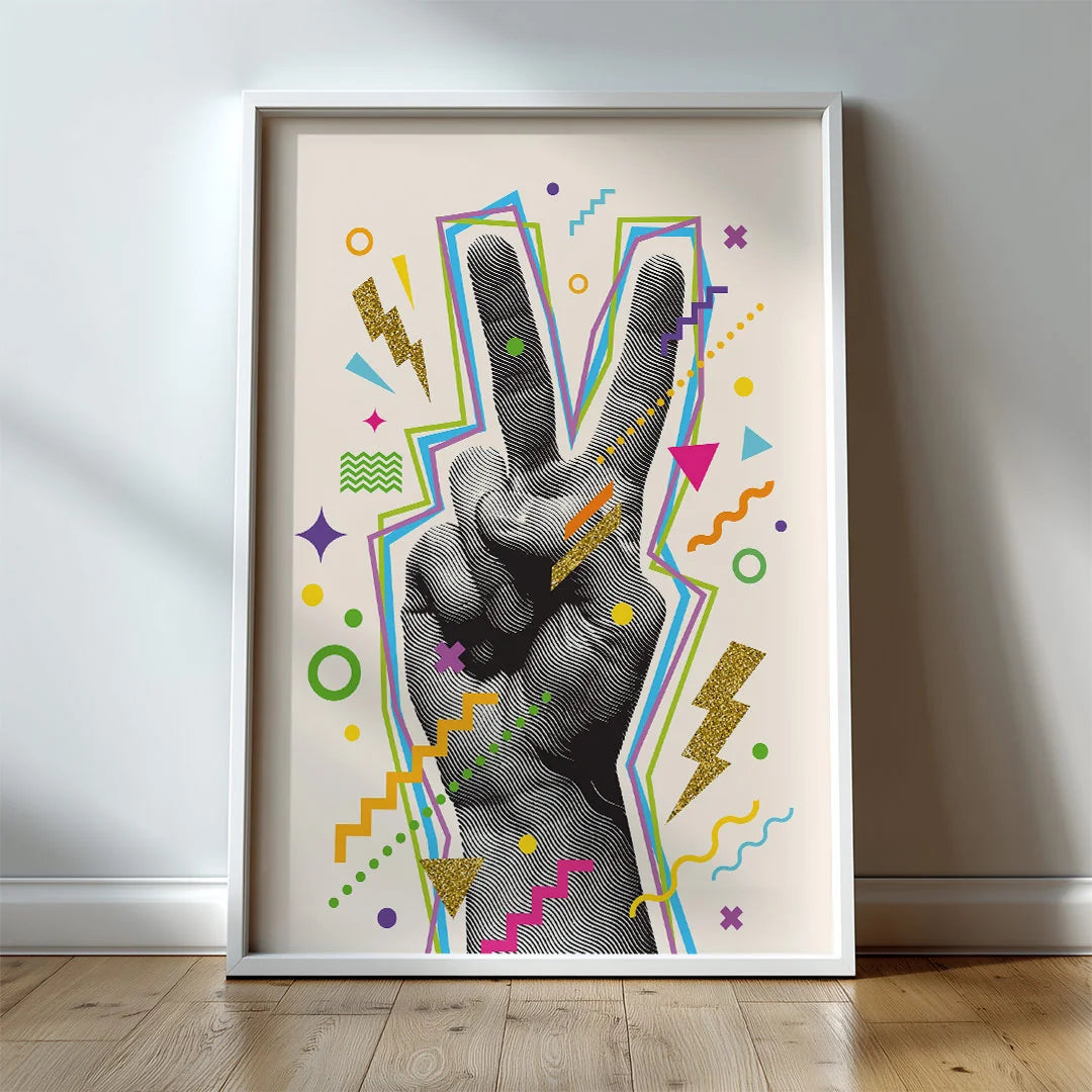 Victory Hand – Abstract Pop Art