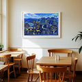 Indigo Landscape Folk Art