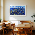 Indigo Landscape Folk Art