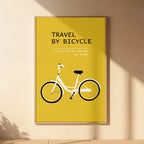 Travel by Bicycle – Minimal Motivational Wall Art Poster