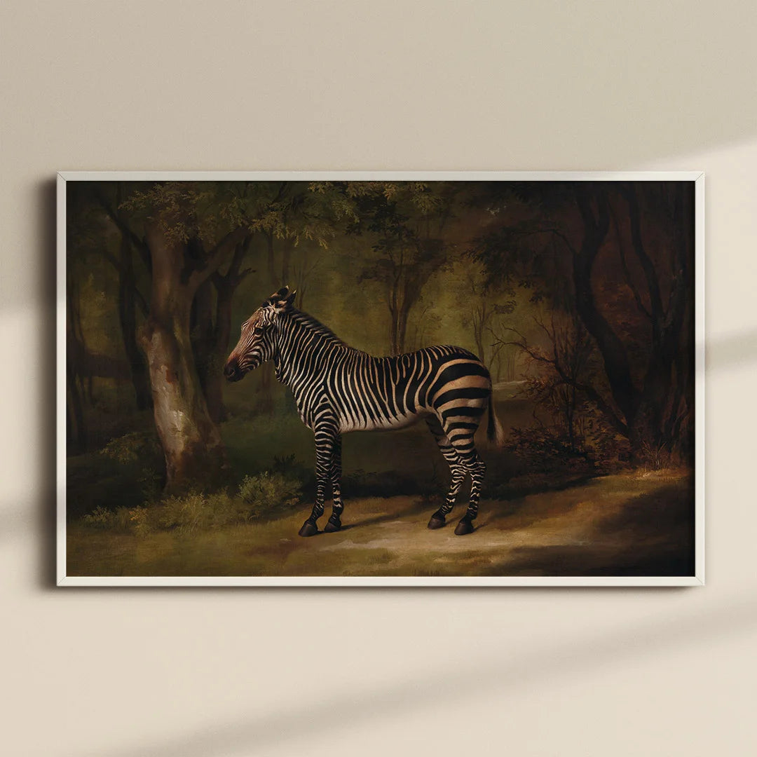 Zebra in a Woodland Landscape – by George Stubbs