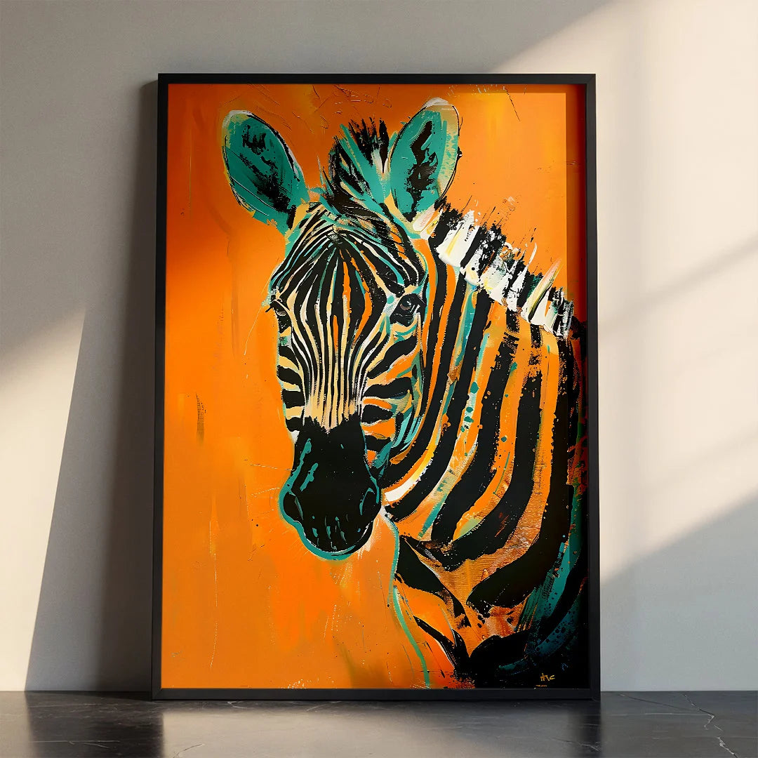 Vibrant Zebra – Modern Animal Art