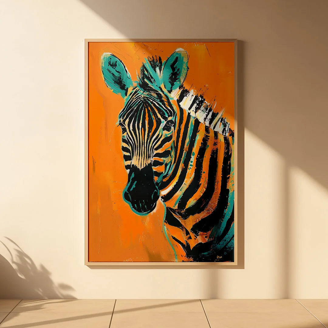Vibrant Zebra – Modern Animal Art