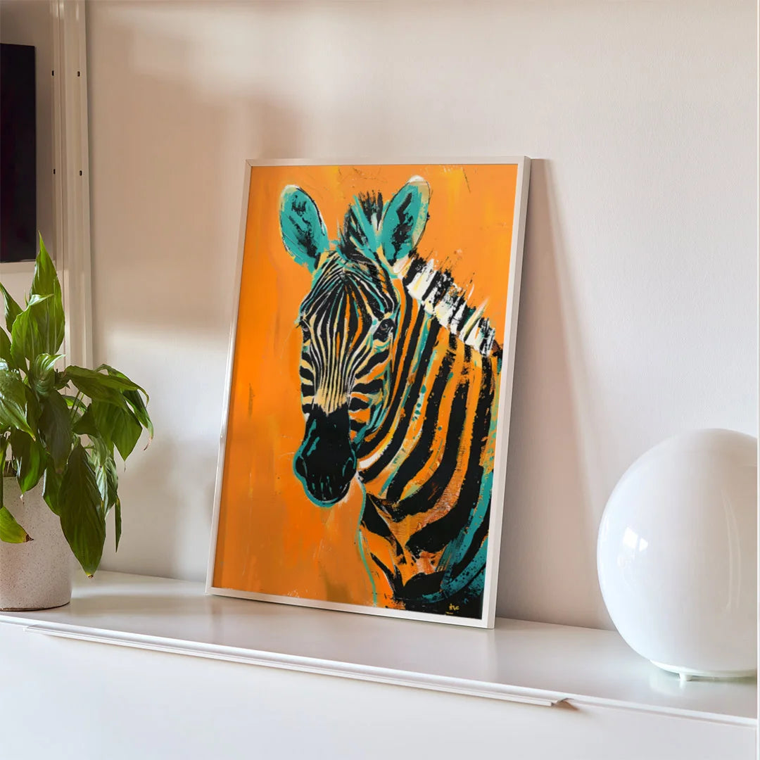 Vibrant Zebra – Modern Animal Art