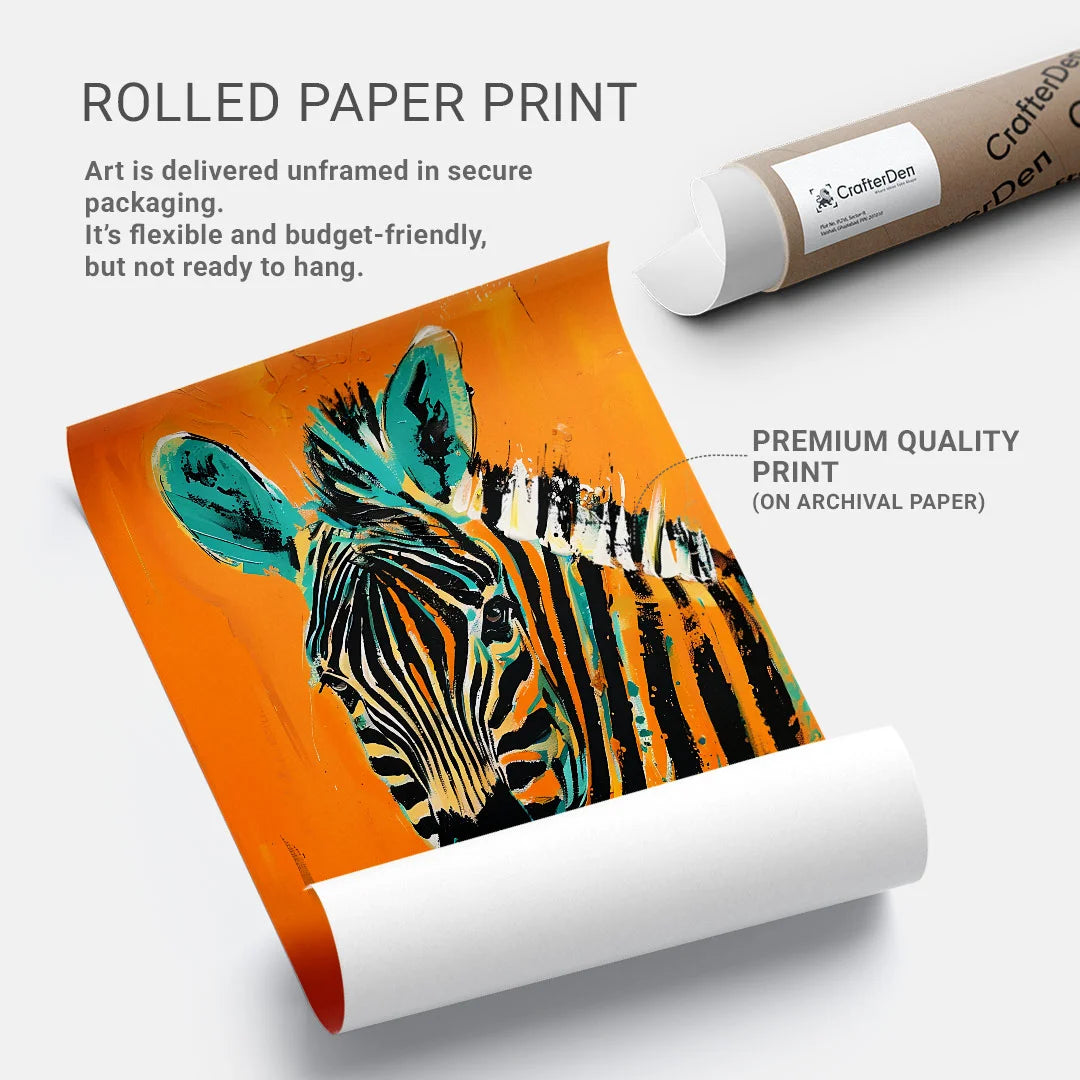 Vibrant Zebra – Modern Animal Art
